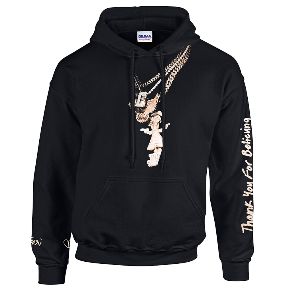 Thank You For Believing Chains Black Hoodie